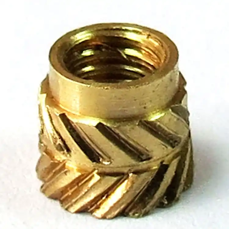 lose-Up of Brass Nut External Knurling